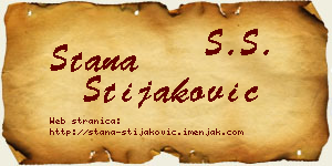 Stana Stijaković vizit kartica